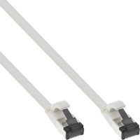 Câble de patch plat Inline®, U / FTP, Cat.8.1, TPE sans halogène, blanc, 5m