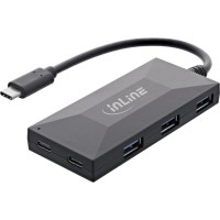 INLINE® USB 3.2 Gen.1 Hub OTG, USB TYP-C à 2 Port Typ-C et 3 Port Typ-A, sans alimentation