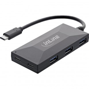 INLINE® USB 3.2 Gen.1 Hub OTG, USB TYP-C à 2 Port Typ-C et 3 Port Typ-A, sans alimentation