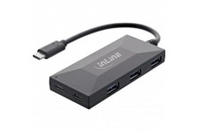 INLINE® USB 3.2 Gen.1 Hub OTG, USB TYP-C à 2 Port Typ-C et 3 Port Typ-A, sans alimentation