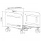 INLINE® PC-Trolley, support roulant pour les étuis informatiques, max 10kg, noir