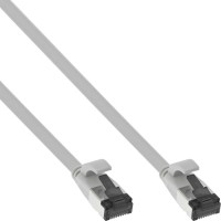 Câble de patch plat Inline®, U / FTP, Cat.8.1, TPE sans halogène, gris, 2M