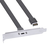 Support de fente Inline® USB Type-C à USB 3.1 Panneau avant Key-A interne, 0,5 m