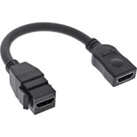 Câble adaptateur Keystone Inline® HDMI 4K / 30Hz, HDMI une femme / femelle, noir, 0,2 m