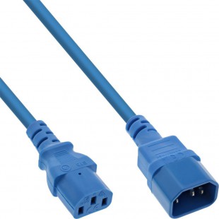 Extension du câble d'alimentation Inline®, C13 à C14, bleu, 0,5 m