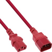 Extension du câble d'alimentation Inline®, C13 à C14, rouge, 0,3 m