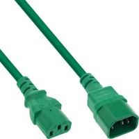 Extension du câble d'alimentation Inline®, C13 à C14, vert, 1M
