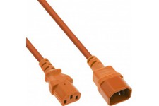 Extension du câble d'alimentation Inline®, C13 à C14, Orange, 1M