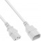 Extension du câble d'alimentation Inline®, C13 à C14, blanc, 0,75 m