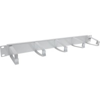 Panneau de gestion du câble en ligne® 19 ", 5 grands supports, Ral7035, gris