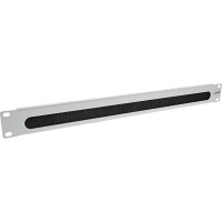 Plaque d'entrée de câble Inline® 19 "avec pinceau, 1U, RAL 7035 Gray