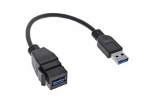 Câble adaptateur Keystone Inline® USB 3.2 Gen.1, USB Une femme mâle / keystone, 0,2 m