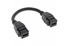 Câble Keystone INLINE® HDMI 2X 4K / 30Hz, HDMI une femme / femelle, noir, 0,2 m