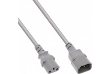 Extension du câble d'alimentation Inline®, C13 à C14, gris, 0,5 m