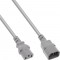 Extension du câble d'alimentation Inline®, C13 à C14, gris, 1M