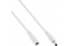 Câble d'extension DC Inline®, Plug DC Male / Femme 4.0x1,7 mm, blanc, 3M