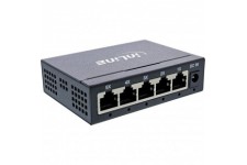 INLINE® Gigabit Network Switch 5-Port, 1 Gops, bureau, boîtier en métal, sans ventilateur