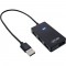 HUB INLINE® USB 2.0 à 4 ports, mâle de type A à 4x Femelle de type A, noir, 30 cm