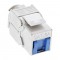 Inline® RJ45 Keystone Jack Snap-In Module Cat.6a, avec couverture de poussière bleu