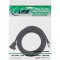 Extension intégrée du câble de patch Inline®, S / FTP (PIMF), cat.6a, sans halogène, cuivre, noir, 5m
