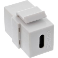Inline® USB 3.1 Module Snap-In, USB-C F / F, boîtier blanc