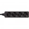 Inline® Power Strip Type F allemand 4 port + Lock de sécurité enfant Black 3M