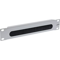 Plaque d'entrée de câble inline® 10 "avec pinceau, 1U, RAL 7035 Gray