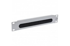 Plaque d'entrée de câble inline® 10 "avec pinceau, 1U, RAL 7035 Gray