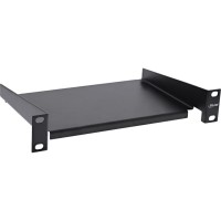 Étagère en ligne® 10 ", 160 mm, 10 kg, 1U, Ral 9005 noir