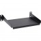 Étagère en ligne® 10 ", 160 mm, 10 kg, 1U, Ral 9005 noir