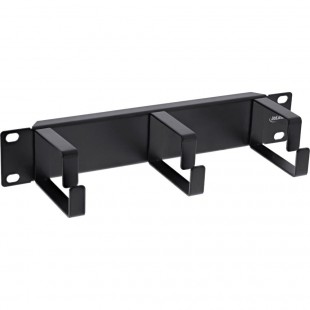 Panneau de gestion des câbles en ligne 10 ", 3 supports, Ral9005, noir