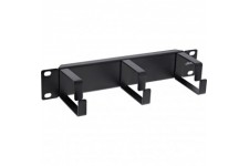 Panneau de gestion des câbles en ligne 10 ", 3 supports, Ral9005, noir