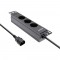 Stand de socket en ligne® 10 ", contact protecteur à 3 voies, connexion C14, sans commutateur