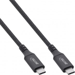 Câble USB4 INLINE®, mâle / mâle USB Type-C, noir, 1M