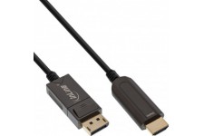 INLINE® DisplayPort à HDMI AOC Converter Cable, 4K / 60Hz, noir, 10m