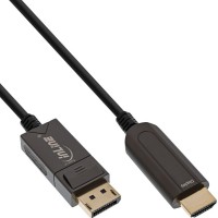 INLINE® DisplayPort à HDMI AOC Converter Cable, 4K / 60Hz, noir, 15m