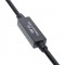 INLINE® USB 3.2 Gen.1 Cable Repeater Active Cable Type Un mâle à une femme noire 20m