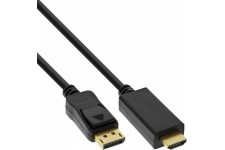 Câble convertisseur HDMI INLINE® DisplayPort vers HDMI, 4K / 60Hz, noir, 7,5 m