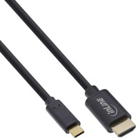 Câble d'affichage USB INLINE®, mâle de type-C USB mâle HDMI (mode DP ALT), 4k2k, noir, 5m