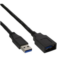 50pcs. Bulk Pack Inline® USB 3.0 Extension du câble, un mâle / femelle, Black 2M