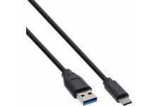 60pcs. Bulk-Pack Inline® USB 3.2 Câble, USB Type-C à un bouchon, noir, 2m