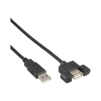 120pcs. Bulk-Pack Inline® USB 2.0 Câble adaptateur Un mâle à une femme pour le support de fente 0,6 m