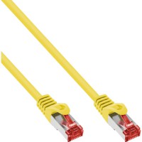 100pcs. Bulk-Pack Inline® Patch Cable S / FTP PIMF Cat.6 250 MHz PVC Cuivre jaune 0,5 m