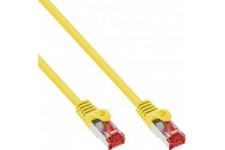 100pcs. Bulk-Pack Inline® Patch Cable S / FTP PIMF Cat.6 250 MHz PVC Cuivre jaune 0,5 m