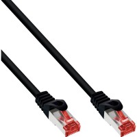 100pcs. Bulk-Pack Inline® Patch Cable S / FTP PIMF Cat.6 250 MHz PVC Copper Black 0,5 m
