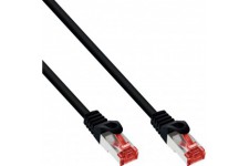 100pcs. Bulk-Pack Inline® Patch Cable S / FTP PIMF Cat.6 250 MHz PVC Copper Black 0,5 m