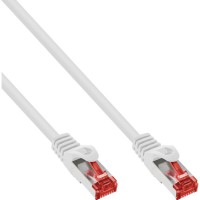 40pcs. Bulk-Pack Inline® Patch Cable, S / FTP (PIMF), Cat.6, 250 MHz, PVC, CCA, blanc, 2M