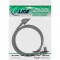 Câble INLINE® DisplayPort 1.4, 8k4k, angle vers le haut, noir / or, 5m