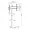 Support de télévision Inline®, réglable en hauteur, pour le téléviseur LED 37 "-70" (94-178 cm), max. 40 kg