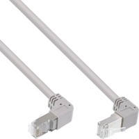Câble de patch Inline® vers le haut / bas angle, S / FTP (PIMF), cat.6, 250 MHz, PVC, cuivre, gris, 2,67 m